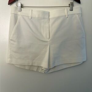 LOFT High Waist Cream Shorts